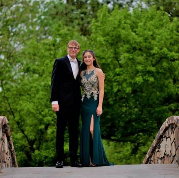 dark green prom